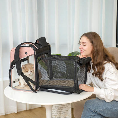 Pat and Pet Emporium | Pet Carriers | Pet Clear Carry Backpack