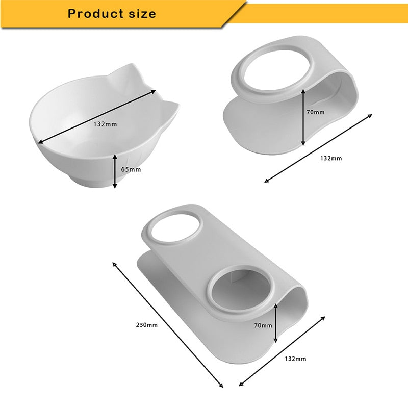 Pat and Pet Emporium | Pet Feeders | 2 Cat Bowls Raised Stand