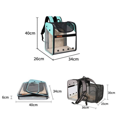 Pat and Pet Emporium | Pet Carriers | Pet Clear Carry Backpack