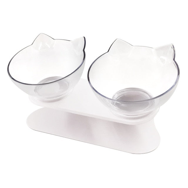 Pat and Pet Emporium | Pet Feeders | 2 Cat Bowls Raised Stand