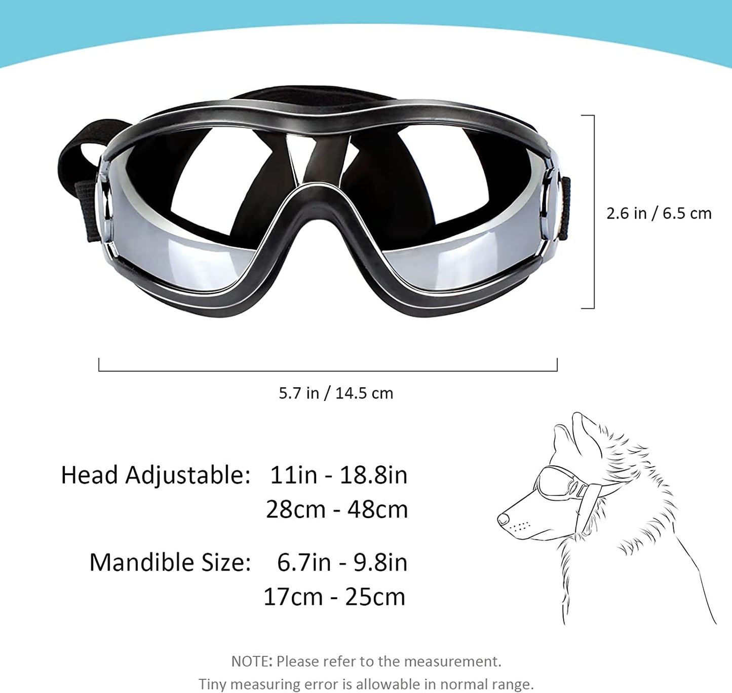 Pat and Pet Emporium | Pet Sunglasses | Dog Goggles Adjustable Strap