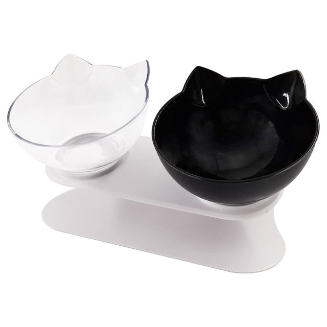 Pat and Pet Emporium | Pet Feeders | 2 Cat Bowls Raised Stand