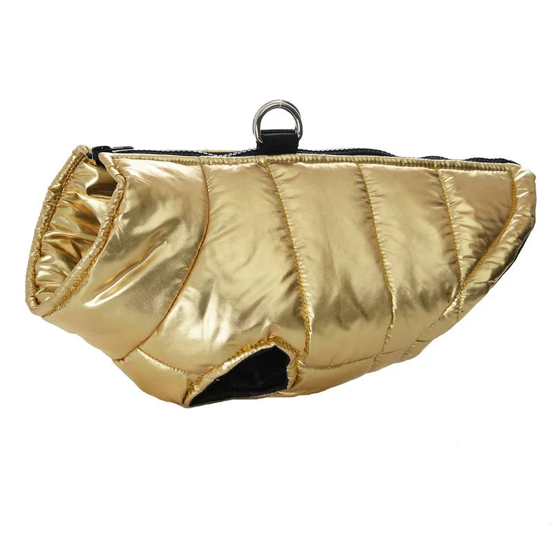 Pat and Pet Emporium | Pet Clothing | Metallic Puffer Dog Jacket