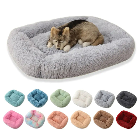 Pat and Pet Emporium | Pet Beds | Square Soft Plush Dog Bed