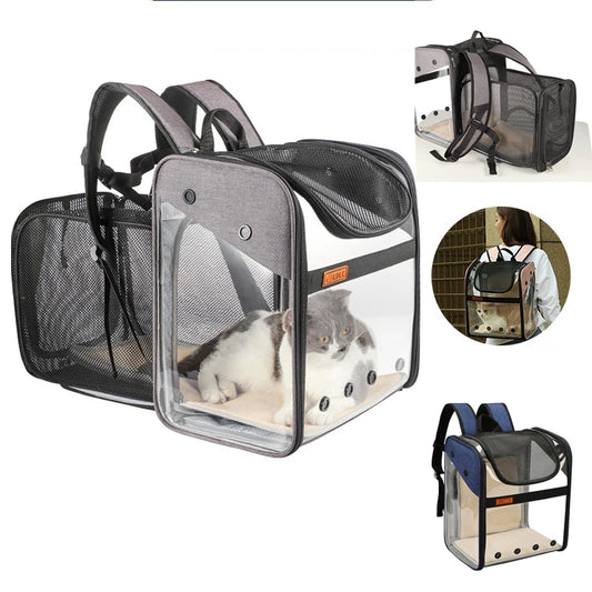 Pat and Pet Emporium | Pet Carriers | Clear Pet Travel Backpack