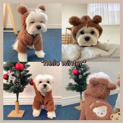 Pat and Pet Emporium | Pet Costumes | Cute Winter Fleece Bear Costume
