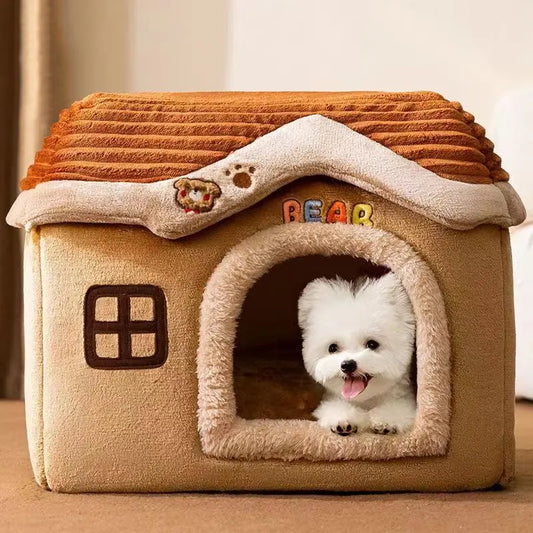 Pat and Pet Emporium | Pet Beds | Soft Foldable Pet Bed House