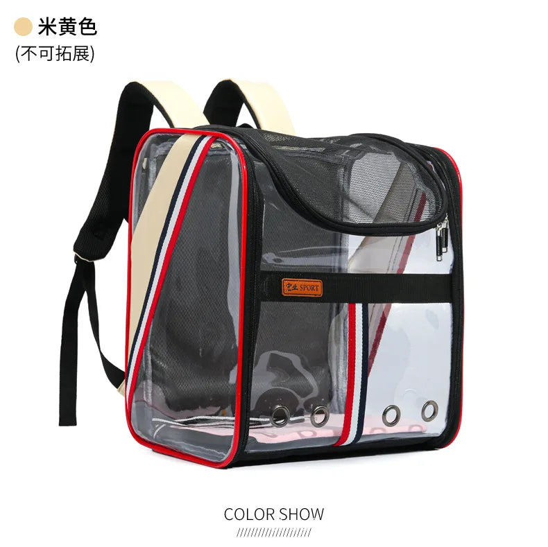 Pat and Pet Emporium | Pet Carriers | Clear Pet Travel Backpack