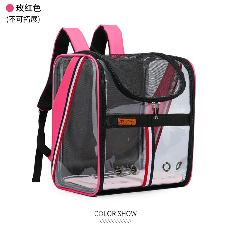 Pat and Pet Emporium | Pet Carriers | Clear Pet Travel Backpack