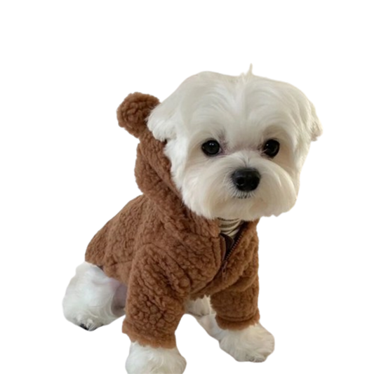 Pat and Pet Emporium | Pet Costumes | Cute Winter Fleece Bear Costume