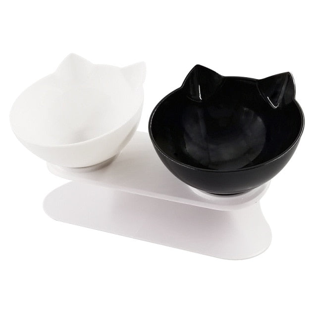 Pat and Pet Emporium | Pet Feeders | 2 Cat Bowls Raised Stand