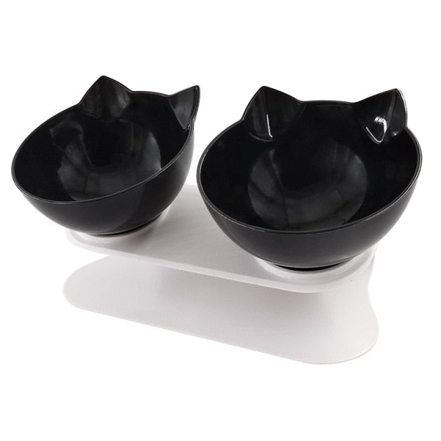 Pat and Pet Emporium | Pet Feeders | 2 Cat Bowls Raised Stand